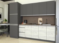 Кухонный гарнитур Yasen Мадера 2.6 Graphite Grey/Oak Kraft White