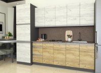 Кухонный гарнитур Yasen Мадера 2.6 Oak Kraft White/Oak Kraft Gold