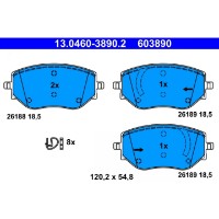 Комплект тормозных колодок ATE 13.0460-3890.2 фото №2 — интернет-магазин Desire.md