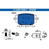 Комплект тормозных колодок ATE 13.0460-3896.2 фото №2 — интернет-магазин Desire.md