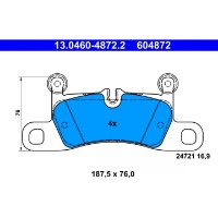 Комплект тормозных колодок ATE 13.0460-4872.2 фото №2 — интернет-магазин Desire.md