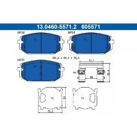 Комплект тормозных колодок ATE 13.0460-5571.2 фото №2 — интернет-магазин Desire.md