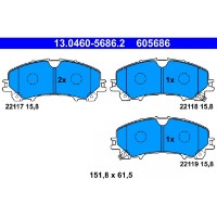 Комплект тормозных колодок ATE 13.0460-5686.2 фото №2 — интернет-магазин Desire.md