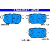 Комплект тормозных колодок ATE 13.0460-5690.2 фото №2 — интернет-магазин Desire.md