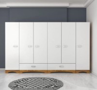 Шкаф Trendy F4 524 White/Walnut 243x181x47.6cm GTR001852