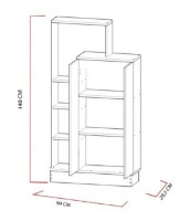 Шкаф Trendy Gupse White 140x90x30cm GTR005620 фото №4 — интернет-магазин Desire.md