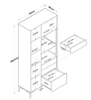 Dulap Trendy JE112 2958 White 198.6x90x40cm GTR006680 imaginea #6 — magazin online Desire.md
