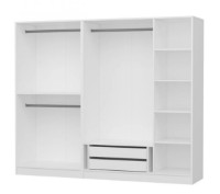 Шкаф Trendy Kale 190 White 225x190x52cm GTR004747 фото №4 — интернет-магазин Desire.md