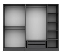 Шкаф Trendy Kale 210 Anthracit 225x210x52cm GTR004749 фото №3 — интернет-магазин Desire.md