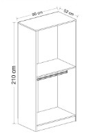 Шкаф Trendy Kale 210 Dore/Black 90x210x52cm GTR004834 фото №5 — интернет-магазин Desire.md