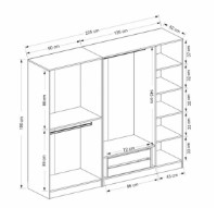 Шкаф Trendy Kale 210 White 225x210x52cm GTR004753 фото №5 — интернет-магазин Desire.md