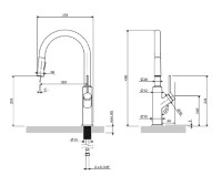 Смеситель для кухни Omnires Bend BE6455BL фото №3 — интернет-магазин Desire.md