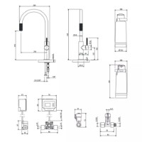 Baterie bucătărie Omnires Switch SW9057GR imaginea #2 — magazin online Desire.md