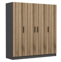 Шкаф Trendy Kale 5001 Anthracit/Dore 180x190x52cm GTR004437 фото №4 — интернет-магазин Desire.md