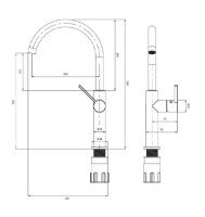 Baterie bucătărie Omnires Tula TL6050BSB imaginea #2 — magazin online Desire.md