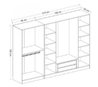 Шкаф Trendy Kale 2440 White 225x190x52cm GTR004212 фото №7 — интернет-магазин Desire.md