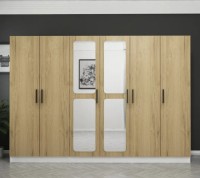 Шкаф Trendy Kale 2714 Walnut/White 225x190x52cm GTR004231