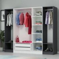 Шкаф Trendy Kale 3079 Anthracit/White 225x190x52cm GTR004242 фото №4 — интернет-магазин Desire.md