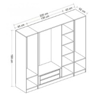 Шкаф Trendy Kale 3079 Anthracit/White 225x190x52cm GTR004242 фото №3 — интернет-магазин Desire.md