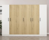 Шкаф Trendy Kale 3111 White/Walnut 225x190x52cm GTR004264