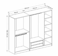 Шкаф Trendy Kale 4009 White 225x190x52cm GTR004375 фото №6 — интернет-магазин Desire.md