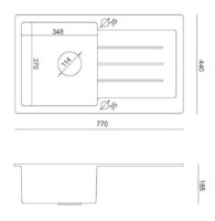 Кухонная мойка Quadron Johnny 111 HCQJ7744BLM_BDR_PC фото №2 — интернет-магазин Desire.md