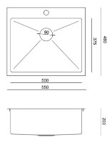 Chiuvetă de bucătărie Quadron Russel 110 HB7910BS imaginea #4 — magazin online Desire.md