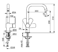 Смеситель для кухни Hansa Basic 55562203 фото №2 — интернет-магазин Desire.md