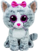 Jucărie de pluș Ty Kiki Grey Cat 15cm (TY37190)