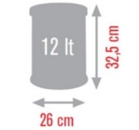 Coș de gunoi Meliconi Classic Bin 12L (140909B)