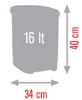 Coș de gunoi Meliconi Classic Bin 16L (148882)