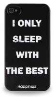 Чехол Happiness I only sleep with the best Cover for iPhone 4/4s  Black