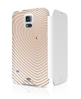 Husa de protecție White Diamonds Heartbeat Booklet for Galaxy S5 Rose Gold (2411HBT56)