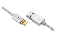 USB Кабель Hoco U16 Magnetic Adsorption Lightning Silver