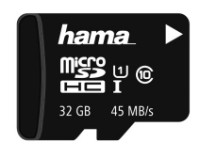 Сard de memorie Hama MicroSDHC 32GB Class 10 + Adapter/Mobile (108086)