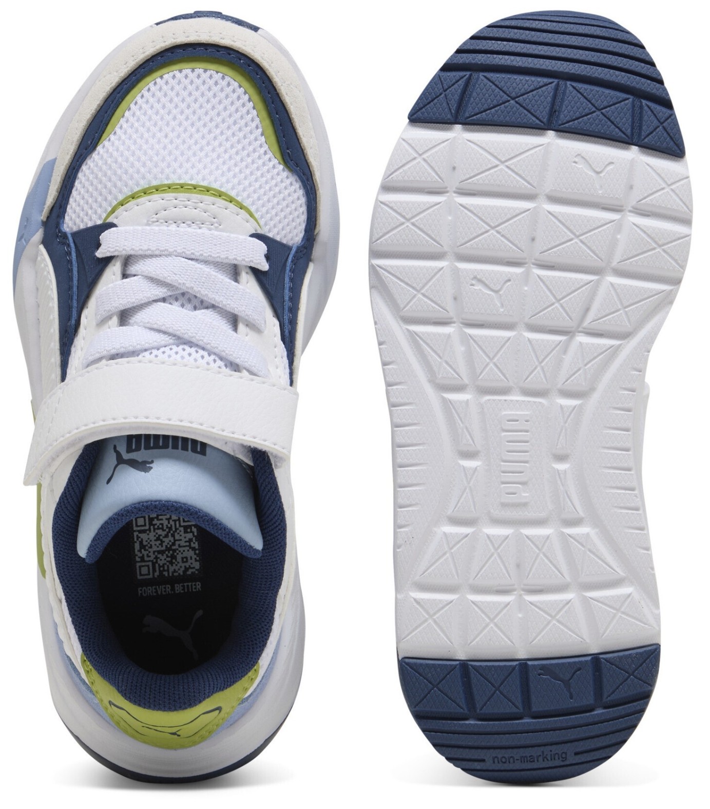 Кроссовки детские Puma Trinity 2 Ac+ Ps Puma White/Persian Blue/Wild Fern, s.35 фото №4 — интернет-магазин Desire.md