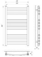 Полотенцесушитель Laris Grand P11 500х900 фото №2 — интернет-магазин Desire.md