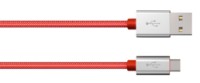 Cablu USB Hama Color Line micro USB Aluminium 2m Red (178227)