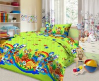 Lenjerie de pat pentru copii Cottony Cotton Muza Verde Copii (3814-1)
