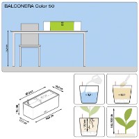 Ghiveci Lechuza Balconera Color 50 Lemon imaginea #3 — magazin online Desire.md