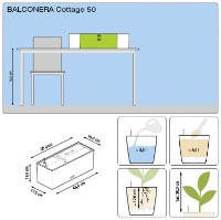 Цветочный горшок Lechuza Balconera Cottage 50 Mocha фото №3 — интернет-магазин Desire.md