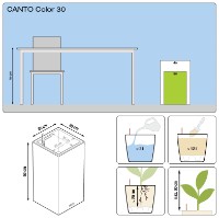 Ghiveci Lechuza Canto Color Tower 30 Quartz White imaginea #3 — magazin online Desire.md