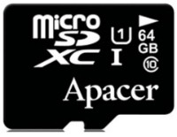 Карта памяти Apacer microSDXC UHS-I Class10 64GB (AP64GMCSX10U1-R)