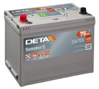 Автомобильный аккумулятор Deta DA755 Senator 3