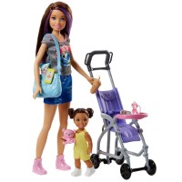 Păpușa Barbie Babysitter with baby (FHY97)