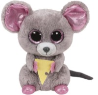 Jucărie de pluș Ty Squeaker Mouse w/cheese 15 cm (TY36192)