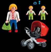 Figura Eroului Playmobil City Life: Mother with Twin Stroller (5573)