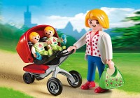 Фигурка героя Playmobil City Life: Mother with Twin Stroller (5573)