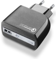 Зарядное устройство CellularLine Qualcomm 3.0 USB Charger Black (ACHUSBQUALCOMMK)