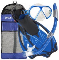Masca şi tub pentru înot Aqualung Yucatan Men Blue L/XL (SR159114)